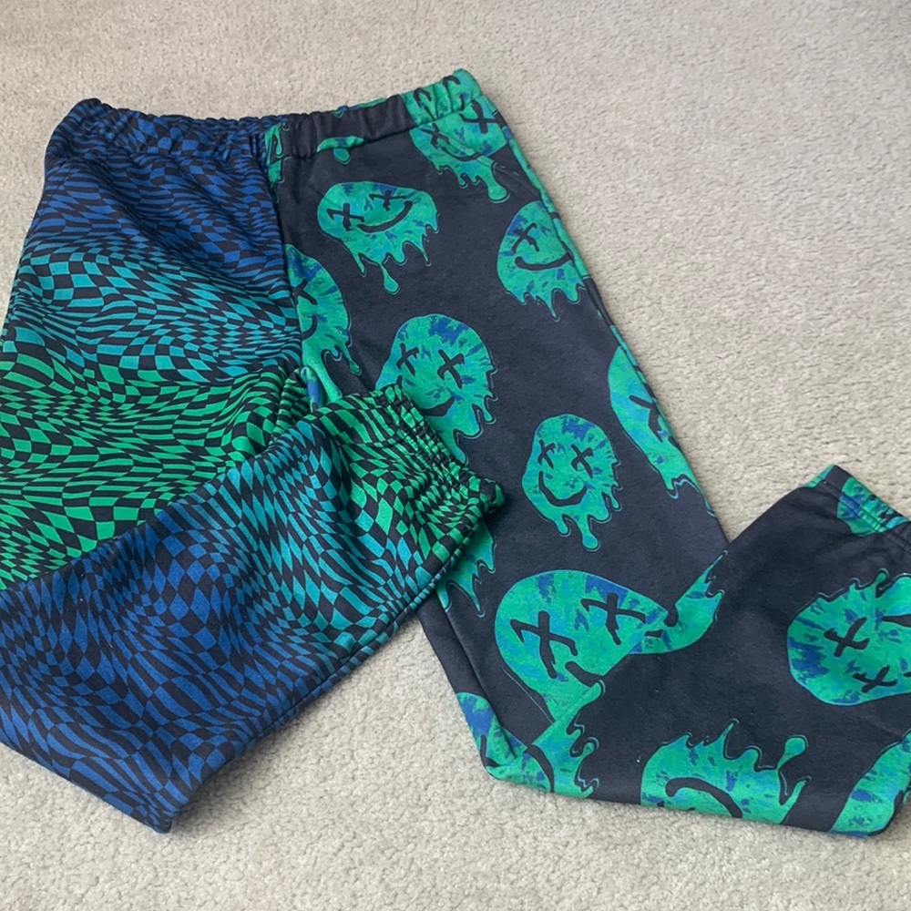 Pull on Festival style trippy pants M